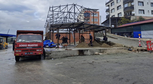 Gördes kent lokantası binasının yapımı sürüyor