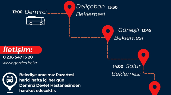 Gördes'ten Demirci'ye kolay ulaşım başlıyor