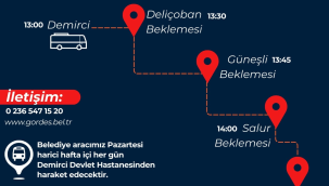 Gördes'ten Demirci'ye kolay ulaşım başlıyor