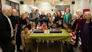 Huzurevinde yeni yıl kutlandı