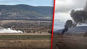 Isparta'da askeri helikopter düştü 6 asker şehit oldu