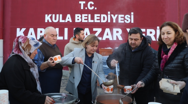 Kula modern kapalı pazaryeri,açıldı