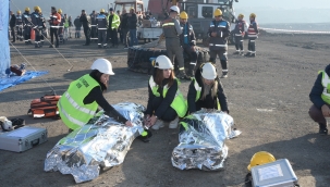 Maden ocağında heyalan tatbikatı