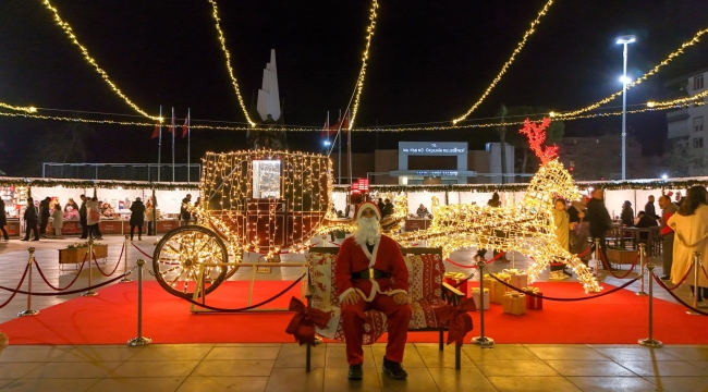 Noel baba yeni yıl panayırında