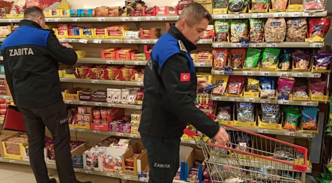 Zabıta Kırkağaç'da zincir market denetimini sıklaştırdı
