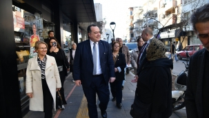 Başkan Dutllulu ve CHP ilçe başkanı Hacet esnafları ziyaret etti