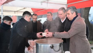 Başkan Okur sanayi esnafına çorba ikram etti