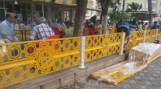 Belediye çamlık çay bahçesini yaniledi