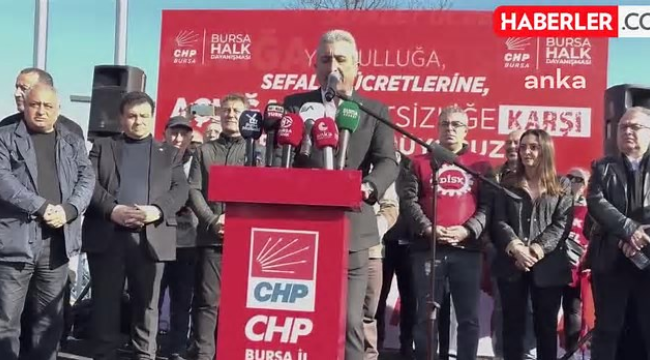 CHP Bursa'da "yoksulluk"mitingi düzenledi