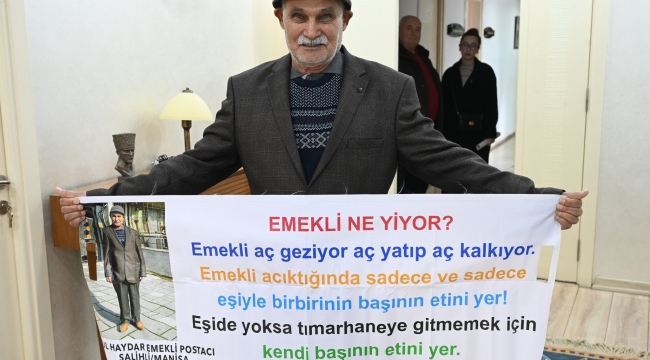 Emekli postacı Salihli'yi böyle dolaştı