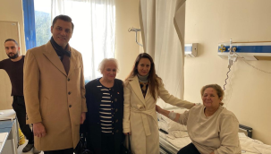 Güven'e hastane ziyareti