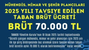 Mühendis, mimar ve şehir plancılarının taban ücreti belirlendi