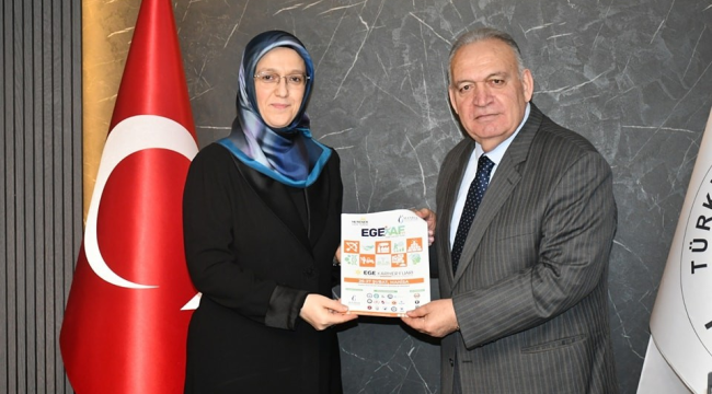 Rektör Kibar'dan TUTSO'ya ege kariyer fuarına davet ziyareti