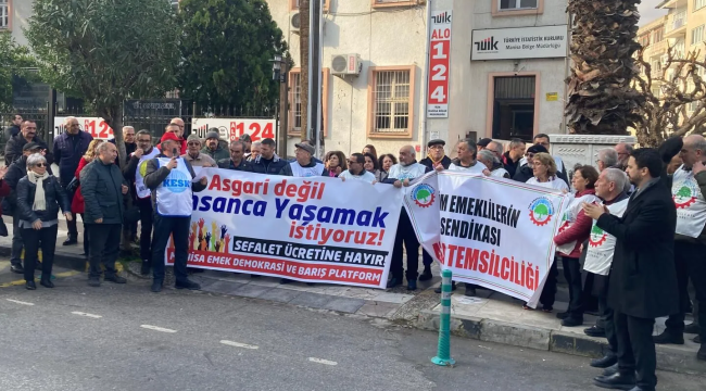 TÜİK Manisa'da boş tencere ve mumlarla proteto edildi
