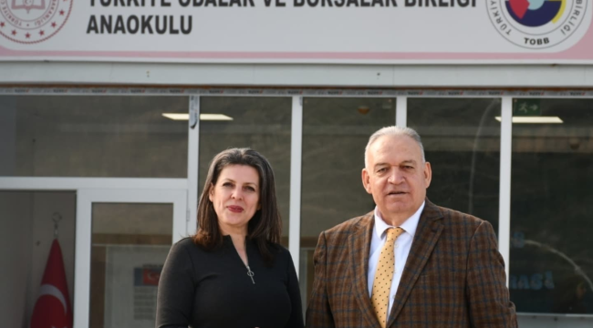 TUTSO başkanı Aydın ana okulunu ziyaret etti