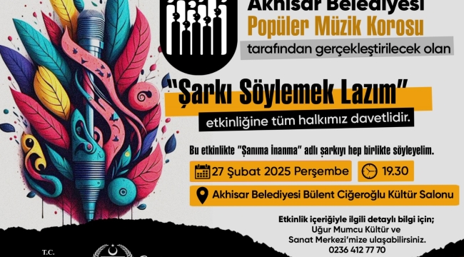 Akhisar belediyesinden vatandaşlara ücretsiz şarkı söyleme çağrısı