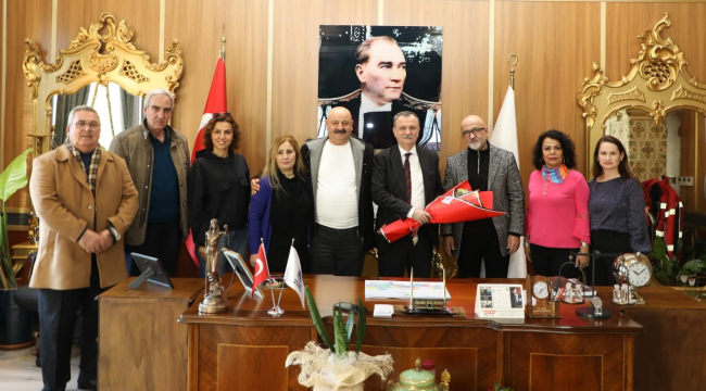 Bağımsız emekliler sendikası yönetimi başkan Balaban'ı ziyaret etti