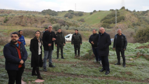 Başkan Akın Derbent'e yapılacak hayvan yaşam alanını inceledi 