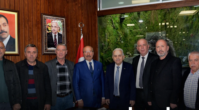 Başkan Bulgay'a ilk ziyaret eski başkan Çınar'dan