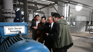 Başkan Nurlu jeotermal ısı merkezinde incelemelerde bulundu.