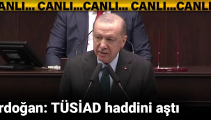 Cumhurbaşkanı Erdoğan''TÜSİAD haddini aştı''