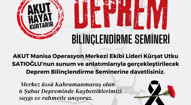 Deprem bilinçlendirme semineri