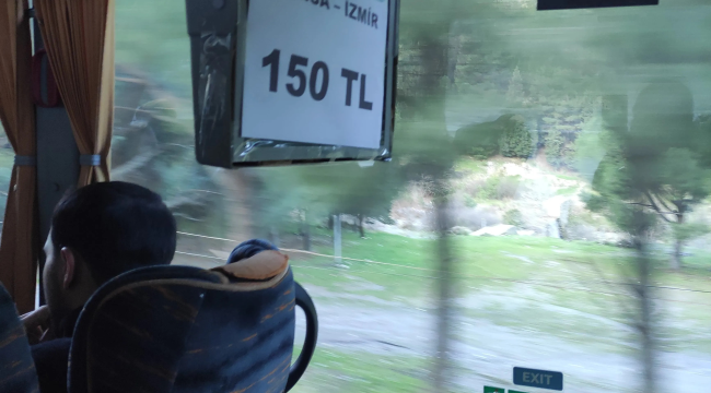 Manisa-İzmir arası 150 TL oldu,zamlı tarife araçlara asıldı