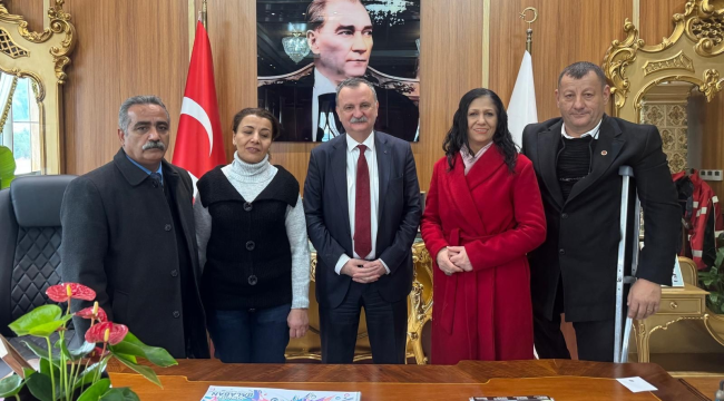 Muhtarlar başkan Balaban'ı ziyaret etti