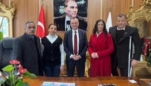 Muhtarlar başkan Balaban'ı ziyaret etti