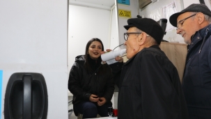 Soma 'da hava kiriği ile mücadele eden vatandaşlara ücretsiz solunum fonksiyon testi 
