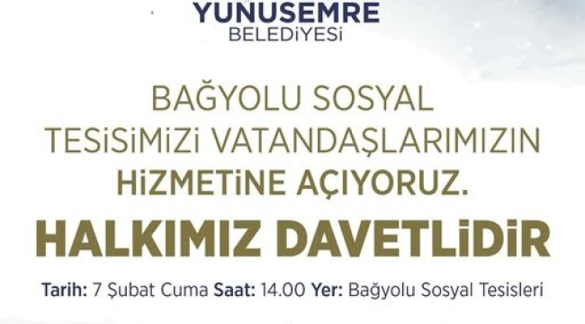 Sosyal tesis hizmete açılıyor