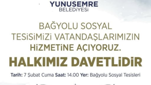 Sosyal tesis hizmete açılıyor