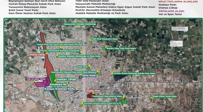 Turgutlu belediyesi deprem toplanma yerlerinin listesini açıkladı