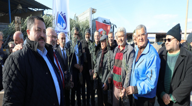 Üreticilere 21 bin fidan üreticilere dağıtıldı