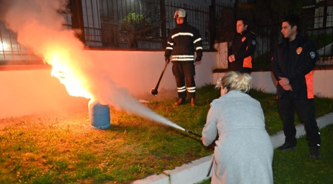 Yangın tatbikatı gerçeği aratmadı