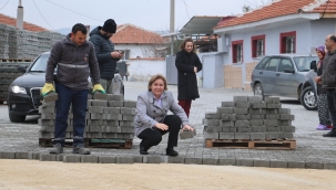 Yola son parke taşını başkan vekili Gündüz koydu