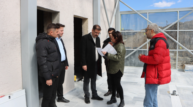 Başkan Dönmez termal spa merkezinde incelemelerde bulundu