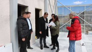 Başkan Dönmez termal spa merkezinde incelemelerde bulundu