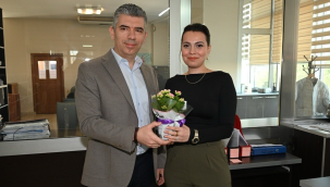 Başkan Okur 8 mart kutlamalarına önce personelden başladı