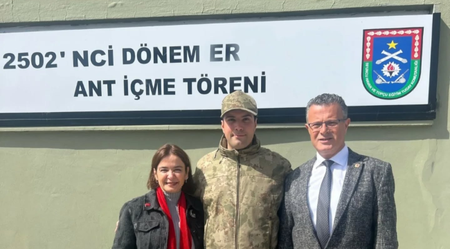 Başkan ve eşi oğlunun yemin törenine katıldı