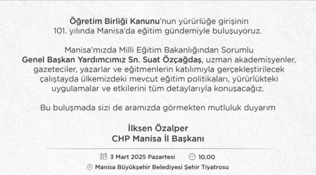 CHP'den eğitim semineri
