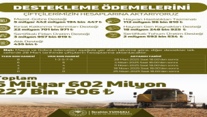 Çiftçilere destekleme ödemeleri başladı