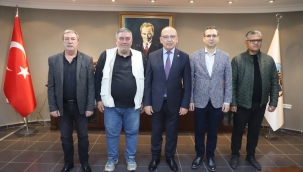 Esnaf oda başkanları başkan Akın'ı ziyaret etti