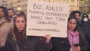 Gurbetçilerden İmamoğlu'na destek eylemi