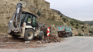 Kula peri bacaları yol genişletme ve bakım çalışmaları başladı