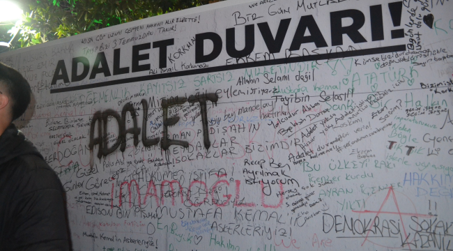 Manisa'da direnişin simgesi:adalet duvarı