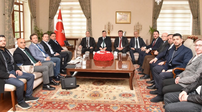 Sanayi siteleri temsilcileri vali Özkan'ı ziyaret etti