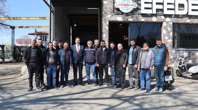 Sanayicilerden başkan Dönmez'e hizmet teşekkürü