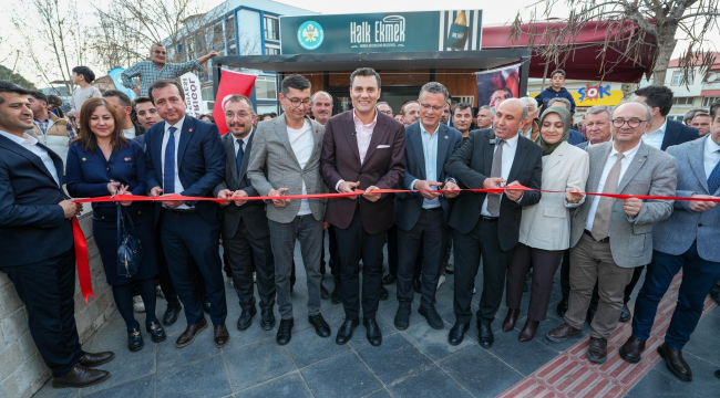 Sarıgöl halk ekmek büfesi açılışına 7 belediye başkanı katıldı