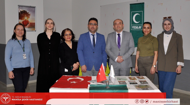 Yeşilay hastande bağımlılıkla mücadele standı açtı